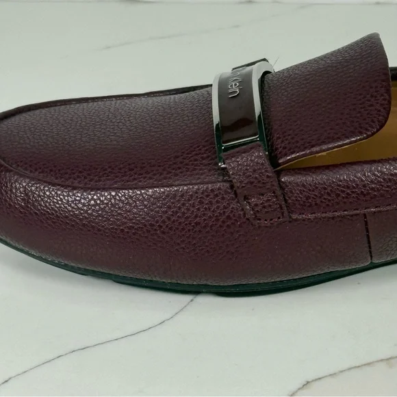 Calvin Klein Lira Loafer Women's Shoes Burgundy Size 9 Good Used Condition - Picture 8 of 11